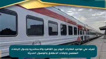 تعرف على مواعيد قطارات اليوم بين القاهرة والإسكندرية وجدول الرحلات المفصل وأوقات الانطلاق والوصول الحديثة